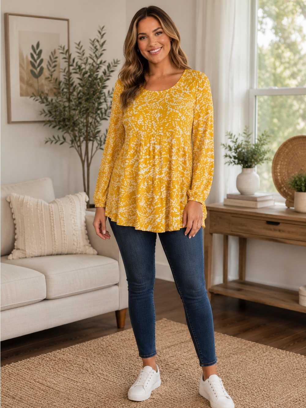 Time and Tru Women's Tiered Top